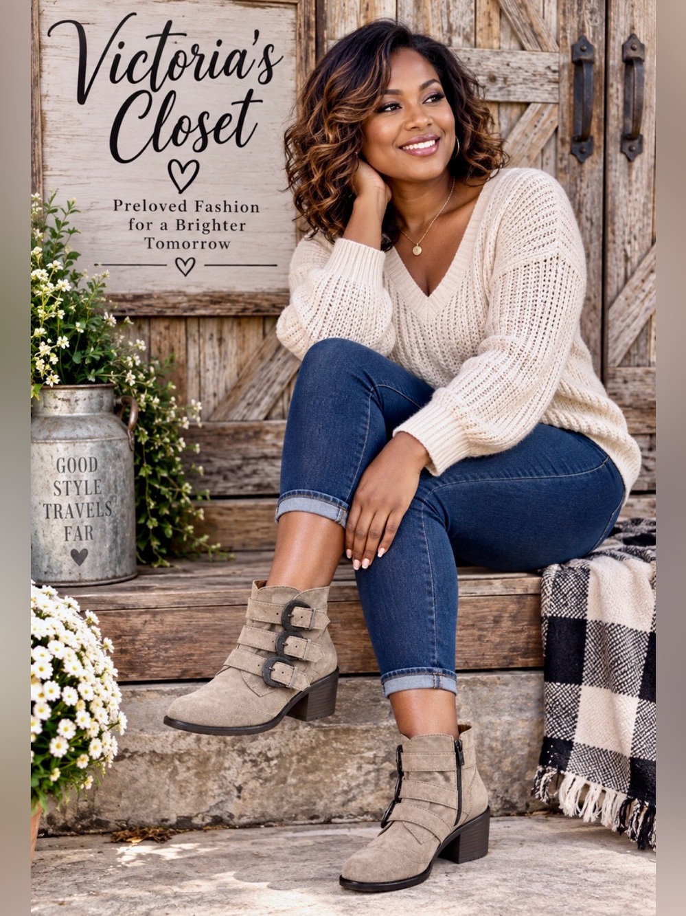 SO Taupe Ladies Ankle Boots with Lace-Up Closure